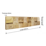 Solid Wood Dark Oak Color Square shape Wall Panel