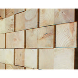 Solid Wood Natural Pine Square shape Wall Panel