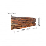 Solid Wood Dark Oak Color Rectangular shape Wall Panel