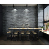 Solid Wood Dark Grey Color Rectangular shape Wall Panel