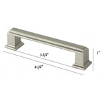 ROMA Solid Zinc Alloy Brushed Nickel Cabinet Drawer Pull Handle