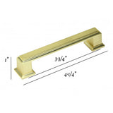 ROMA Solid Zinc Alloy Brushed Champagne Gold Finish Cabinet Drawer Pull Handle