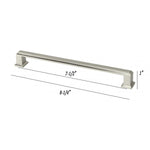 ROMA Solid Zinc Alloy Brushed Nickel Cabinet Drawer Pull Handle