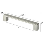 NEPOLI Solid Zinc Alloy Brushed Nickel Cabinet Drawer Pull Handle