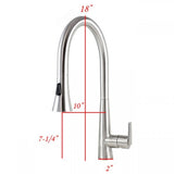 ECLIPSES Solid Stainless Steel Pull Out Sprayer Kitchen Faucet