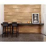 Natural color reclaimed Peel and Stick wood panels