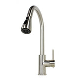 BASIC Pull Out Sprayer Solid Brass Kitchen Faucet