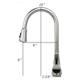 ARIEL Stainless Steel Pull Out Nozzle Sprayer Kitchen Faucet