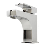 LOWA Solid Brass Square Design Single-hole Bathroom Vanity Faucet