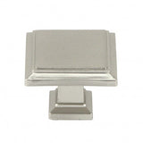 ROMA Solid Square Brushed Nickel Finish Cabinet Drawer Knob