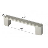 NEPOLI Solid Zinc Alloy Brushed Nickel Cabinet Drawer Pull Handle