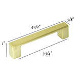 NEPOLI Solid Zinc Alloy Brushed Champagne Gold Finish Cabinet Drawer Pull Handle