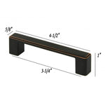 NEPOLI Solid Zinc Alloy Oil Rubbed Bronze Cabinet Drawer Pull Handle