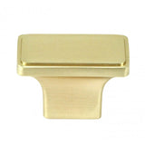 NEPOLI Rectangle Brushed Champagne Gold Cabinet Drawer Knob