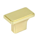 NEPOLI Rectangle Brushed Champagne Gold Cabinet Drawer Knob